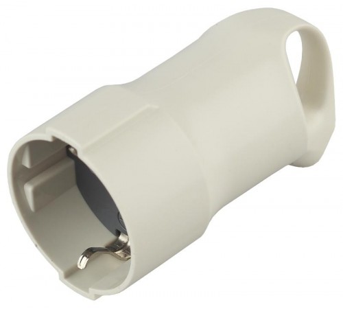 Розетка кабельная R3  c/з 16A с кольцом непрямой ввод белая (10/200/4000) Б0019187  ЭРА