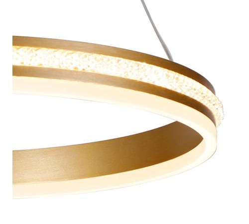 Светильник светодиодный подвесной декоративный 60W, 4200Lum, 4000K, IP20, золото AL5888 SHINNING RING  41698  FERON