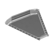 Угол горизонтальный 45 градусов Стандарт INOX (AISI 304) 600х50  PR16.3422  Промрукав