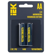 Аккумулятор GREEN Ni-MH AA 2700мАч (2шт/блистер)  AAK-NIMH-06-2700-L02  IEK