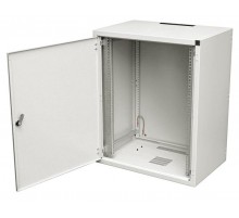 Шкаф настенный WZ-3984-01-M4-011 19-дюймовый (19"), серия SJ2, 15U, 737x600х500, со стальной дверью, цвет серый (RAL 7035) (собранный)  35348  Zpas
