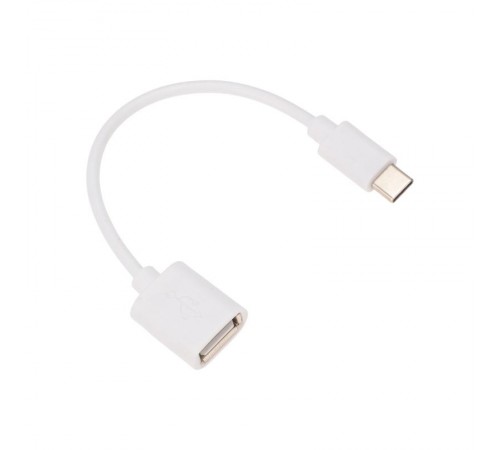 USB кабель OTG Type C на USB шнур 0.15 м белый  18-1180  REXANT