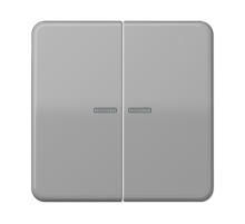 Клавиши ударопрочные для сдвоенногых выключателей с подсветкой; серые  CD595KO5BFGR  Jung