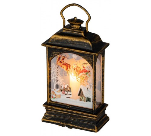 Светильник  ENIN-HW новогодний светодиодный Новогодние истории настольный динамичный свет 13 см  Б0060475  ЭРА