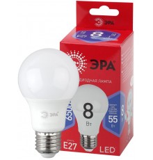 Лампа светодиодная ЭКО LED A60-8W-865-E27 R (диод, груша, 8Вт, хол, E27)  Б0045323  ЭРА