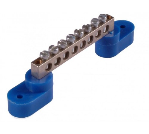 Шина _N_ 63.10.2 Шина "N" на 10 присоединений 63А на 2 изоляторах стойка  Шина _N_ 63.10.2  HEGEL