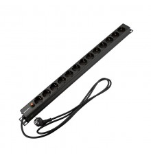 Блок распр. питания для 19" шкафов, вертикальный, 13 розеток СЕЕ 7/4, 16A  04-0205-2  REXANT