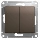 Glossa Шоколад Выключатель 2-клавишный, сх.5, 10АХ  GSL000851  SE