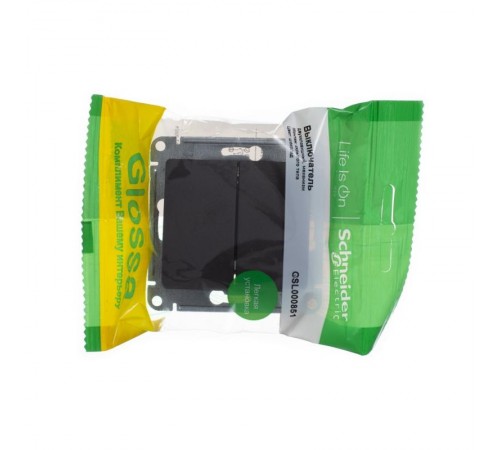 Glossa Шоколад Выключатель 2-клавишный, сх.5, 10АХ  GSL000851  SE