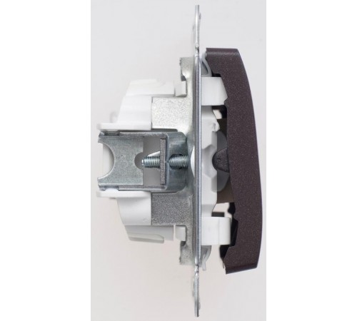 Glossa Шоколад Выключатель 2-клавишный, сх.5, 10АХ  GSL000851  SE