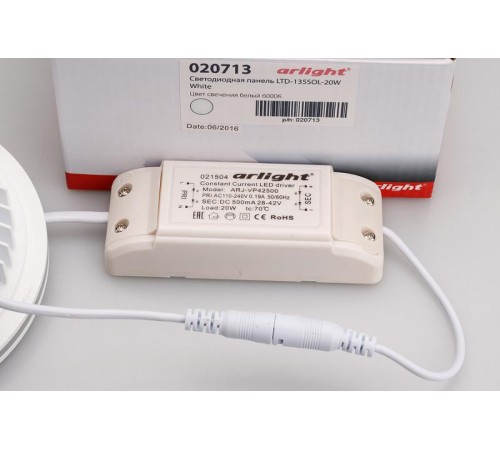 Светодиодная панель LTD-135SOL-20W White  020713  Arlight