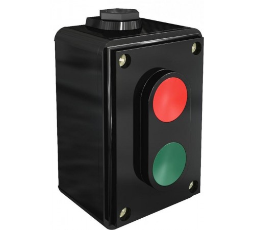 Пост кноп. на 2 кнопки LA4-2H 2НО+2НЗ Цвет:ЧЕРНЫЙ 2  25064DEK  DEKraft