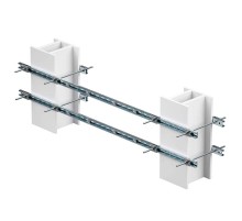 Обжимной комплект монтажных профилей тип 3 , крепление к двум стойкам размерами 350 на 400 мм , длина  профиля 1500 мм , для крепления 3 оболочек, гор