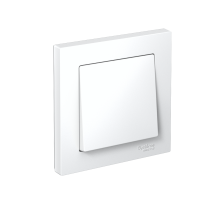 AtlasDesign Белый Выключатель 1-клавишный, сх.1, 10АХ, (в сборе с рамкой), быстрозажимные клеммы  ATN000112S  SE