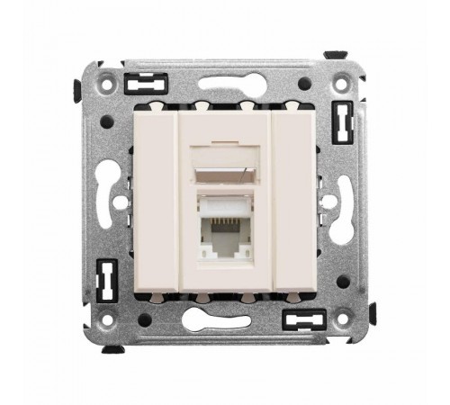 Компьютерная розетка RJ-45 в стену, кат.6 одинарная,"Avanti", "Ванильная дымка"  4405293  DKC