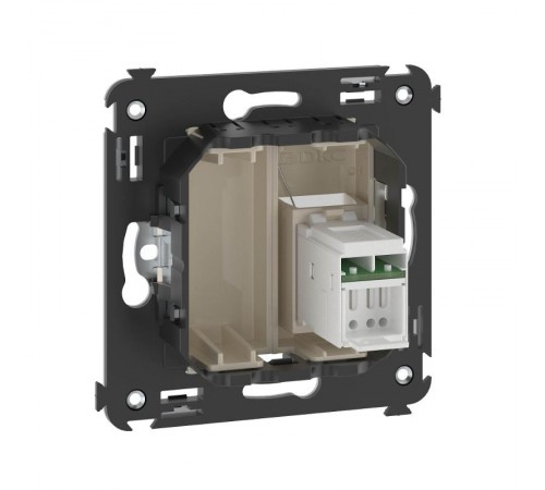 Компьютерная розетка RJ-45 в стену, кат.6 одинарная,"Avanti", "Ванильная дымка"  4405293  DKC