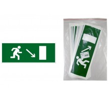 Знак "Направление к эвакуационному выходу направо вниз" 350х124мм для ССА   SQ0817-0064  TDM