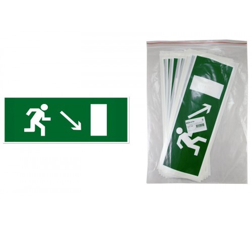 Знак "Направление к эвакуационному выходу направо вниз" 350х124мм для ССА   SQ0817-0064  TDM