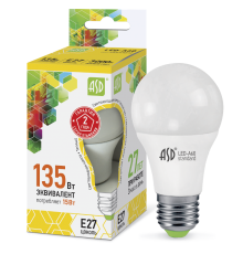 Лампа светодиодная LED-A60-standard 15Вт 230В Е27 3000К 1350Лм  4690612002088  ASD