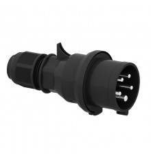 Вилка кабельная 5р(3p + N + PE) 16А 230-380 IP44 черная I 211104-Bals I Bals