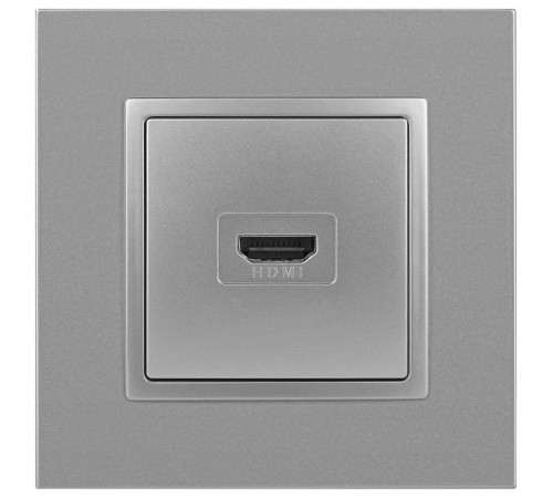 14-3114-03 Розетка HDMI, IP20, Эра Elegance, алюминий  Б0034334  ЭРА