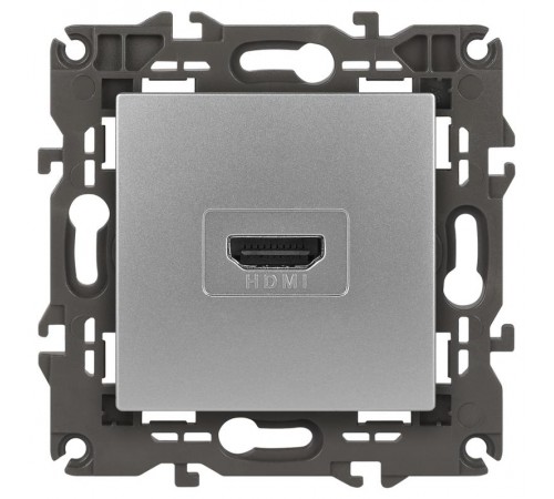 14-3114-03 Розетка HDMI, IP20, Эра Elegance, алюминий  Б0034334  ЭРА