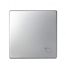 Simon 82 Клавиша с пиктограммой  "лампа" для одноклавишного выключателя, S82, S82N, алюминий  82018-33  Simon