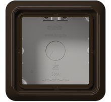 Коробка накладная  с рамкой, 1-кратная, коричневая  CD581ABR  Jung