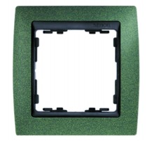 Simon 82 Рамка декоративная, 4 поста, S82, зеленый металлик-графит  82844-65  Simon