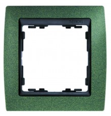 Simon 82 Рамка декоративная, 4 поста, S82, зеленый металлик-графит  82844-65  Simon