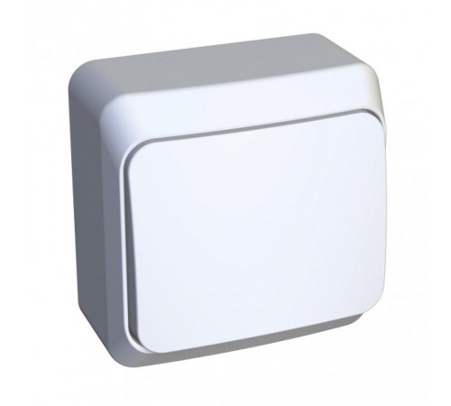 Этюд Белый О/У Выключатель кнопочный  KA10-001B  SE