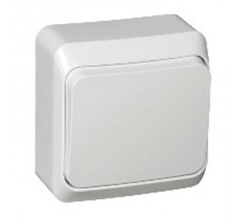 Этюд Белый О/У Выключатель кнопочный  KA10-001B  SE