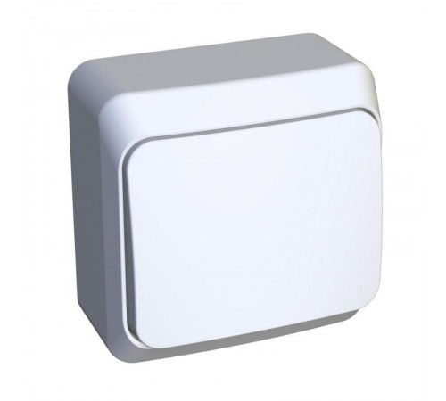 Этюд Белый О/У Выключатель кнопочный  KA10-001B  SE