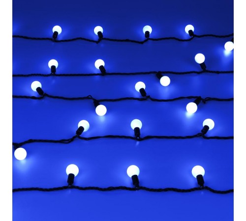 Светодиодная гирлянда ARD-BALL-CLASSIC-D23-10000-BLACK-80LED BLUE (230V, 3.5W)  025600  Arlight