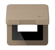 Рамка с подпружиненной крышкой для USB-механизмов, с центральной платой CD590KLUSBGB Jung