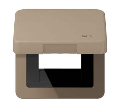 Рамка с подпружиненной крышкой для USB-механизмов, с центральной платой CD590KLUSBGB Jung