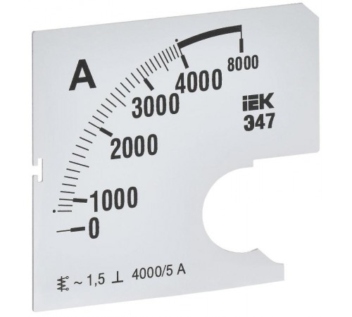 Шкала смен. для амперметра Э47 4000/5А-1,5 72х72мм  IPA10D-SC-4000  IEK