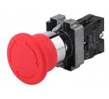 Кнопка управления LAY5-BS542 "Грибок" аварийная с фиксацией поворотная (20/200/3200)  Б0045646  ЭРА