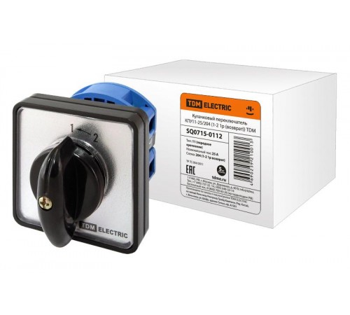 Кулачковый переключатель КПУ11-25/204 (1-2 1р (возврат))  SQ0715-0112  TDM