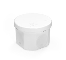 Коробка распределительная 60-0110-9003 для прямого монтажа двухкомпонентная безгалогенная (HF) белая 70х50 (168шт/кор)  60-0110-9003  Промрукав