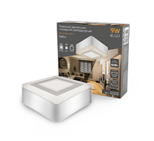 Светильник светодиодный Backlight накладной BL222 Квадрат. Акрил, 6+3W, 3000K, 145*145,  BL222  Gauss