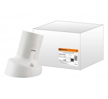 Патрон Е27 настенный, термостойкий пластик, наклонный, белый, Б/Н  SQ0335-0042  TDM