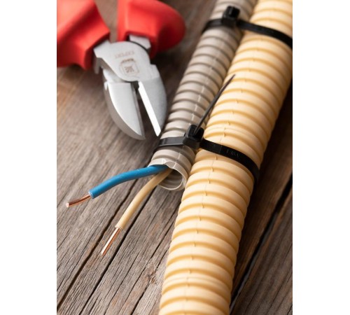 Хомут P6.6 стандартный (ч), 2.5x200 (100шт) FlexLock PROxima  plc-fl-ctsb-2.5x200  EKF