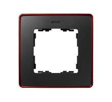 Simon 82 Рамка декоративная, 1 пост, Select, S82 Detail, графит-красный металлик  8201610-252  Simon