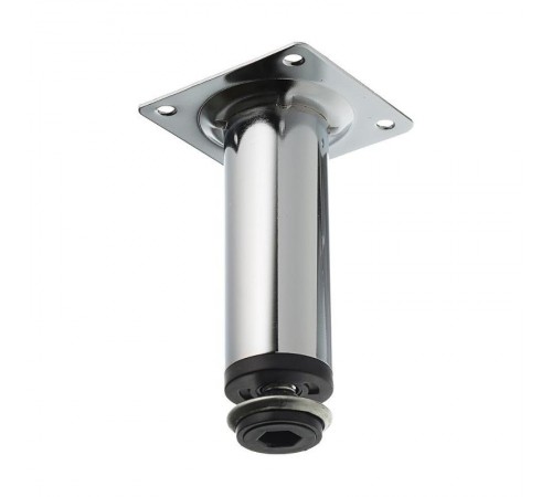 Ножка металл.круглая, регулир. с винтом, D30х150мм, хром - накл.   127481  Tech-KREP