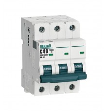 Выключатель автоматический трехполюсный ВА-105 40А C 10кА  13181DEK  DEKraft