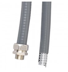 Металлорукав DN 10мм в гладкой EVA изоляции, Dвн 10,0 мм, Dнар 15,0, IP66, 50 м, цвет серый  607E010  DKC