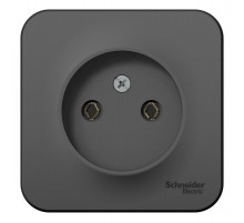 Blanca Антрацит О/У с изолирующей пластиной Розетка без заземления без шторок 16А, 250В  BLNRA000116  SE
