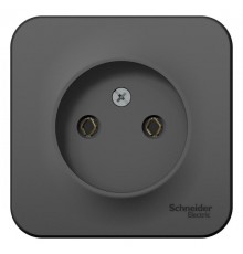 Blanca Антрацит О/У с изолирующей пластиной Розетка без заземления без шторок 16А, 250В  BLNRA000116  SE
