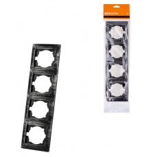 Рамка 4-х постовая вертикальная старинное серебро "Лама"  SQ1815-0685  TDM